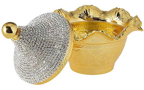 Juego De Vajilla De Té Turcos De Cristal Con Soportes De Met