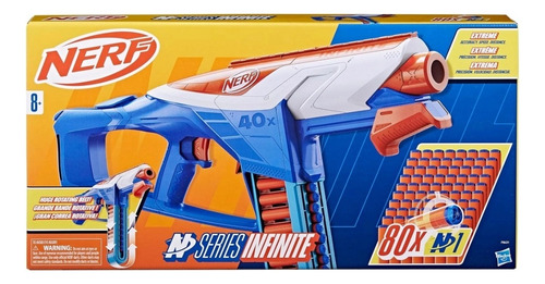 Nerf Lanzador Serie Infinite Correa Rotativa Naranja Con Azul