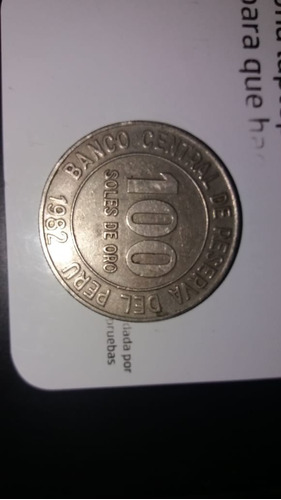 Moneda De 100 Soles De Oro Del Año 1982