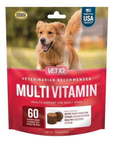 Vetiq Multi Vitamin Supplement For Dogs, Hickory Smoke Flavo
