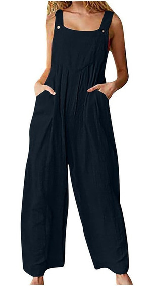 Monos Elegantes Para Mujer Pierna Suelta Mono De Petos Pantalones Anchos Traje Clubwear Jumpsuit De Vacaciones Verano Playa Vestido | pamso.pl