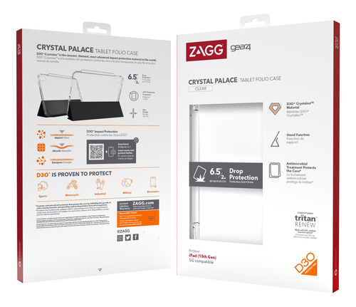 Funda Gear4 Crystal Palace Para iPad 10.9 - Transparente
