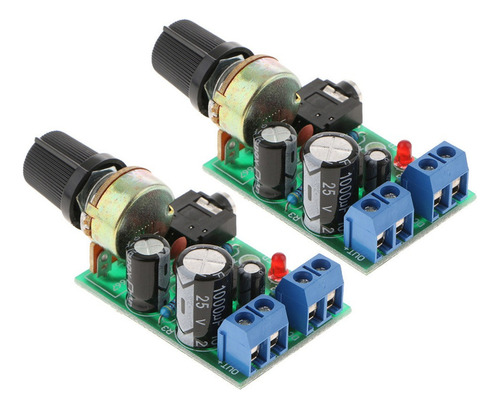 2x Lm386 Tablero Amplificador De Audio 0.5-10w Dc3-12v