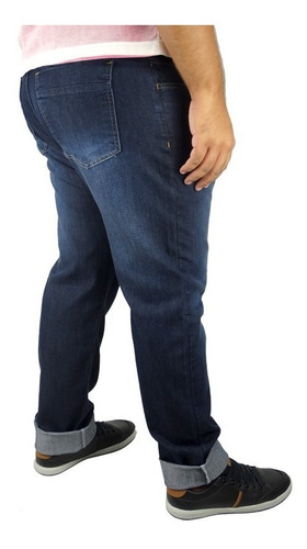 Imagem 3 de 4 de Calça Jeans Lycra Masculina Plus Size Tamanho Grande Pronta Entrega Reforçada Perfeita Promoção Lindas