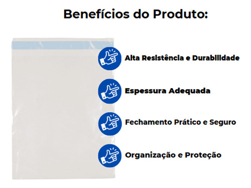Saco Plástico Transparente 18x25 Adesivado Com Aba 500 Unid
