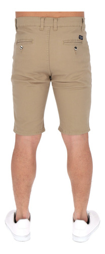 Bermuda De Gabardina Short Para Hombre Stretch Comodo Casual