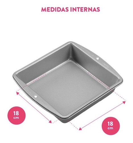 Imagen 5 de 7 de Molde Torta Cuadrado Brownies Galletitas Wilton Titanweb