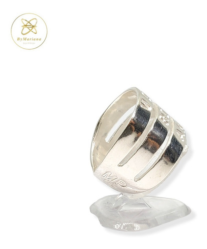 Imagen 3 de 10 de Anillo Plata Vive Rie Ama