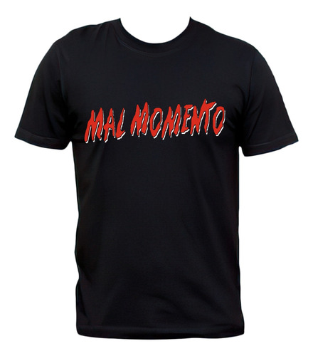 Remera Negra Mal Momento Logo Punk Rock Nacional