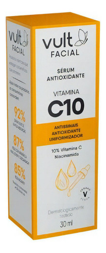 Vult Sérum Facial Antioxidante Vitamina C 10 Antissinais Momento de aplicação Dia/Noite Tipo de pele Todo tipo de pele