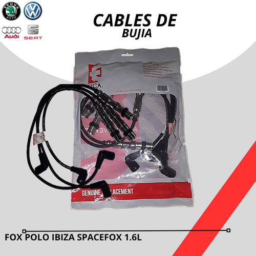 Cables De Bujia Fox Polo Ibiza Bora Cordoba 1.6 Y 1.4