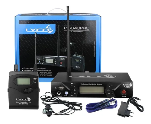 comprar Sistema Sem Fio Lyco In Ear Pe 640 Pro Retorno Palco Sem Fio