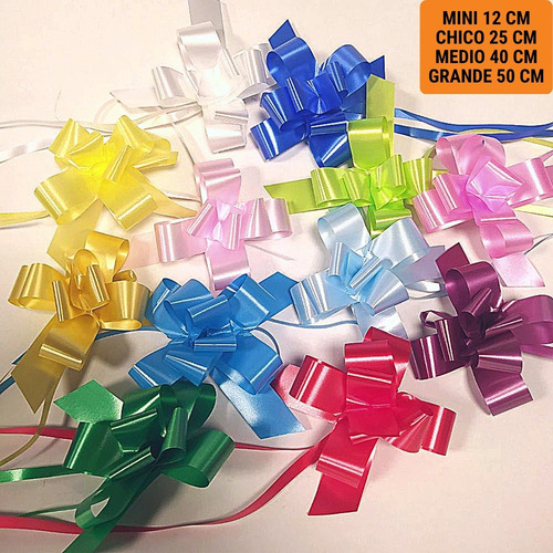 Moños Magicos Grande X50 Mate Todos Los Colores Para Regalo