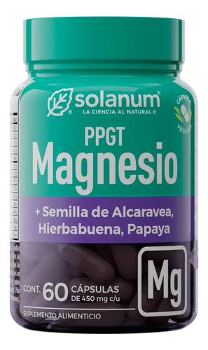 Solanum Magnesio + Semilla De Alcaravea 60 Caps Sabor Sin Sabor
