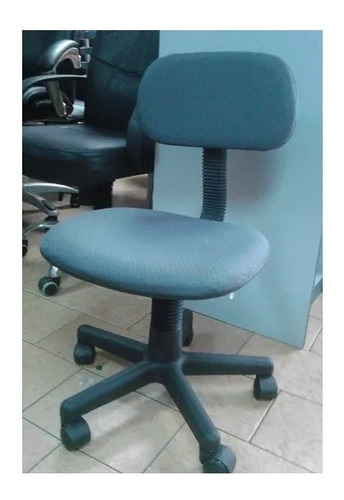 Silla Secretarial Sin Brazos Con Base De Nylon, Color Gris