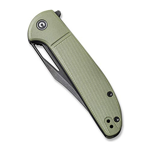 Civivi Ortis Flipper Pocket Knife, 3.25 Black Stonewashed 9c