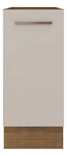 Gabinete Bajo Cocina Madesa Agata 60cm 1 Puerta Sin Encimera Color Marrón/Crema