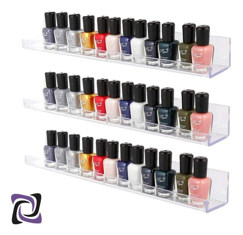 Imagem 4 de 7 de 20 Prateleira Cristal Expositor Esmalte Organizador Manicure