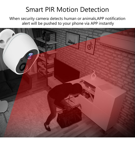 Imagen 7 de 9 de Batería Recargable Cámara De Seguridad 2.4g Wifi Inalámbrico