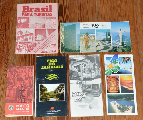Lote De Folletos Y Mapas Turísticos De Brasil