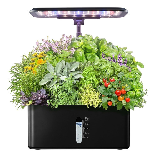 Sistema De Cultivo Hidropónico Con Luces Led Y Bombas