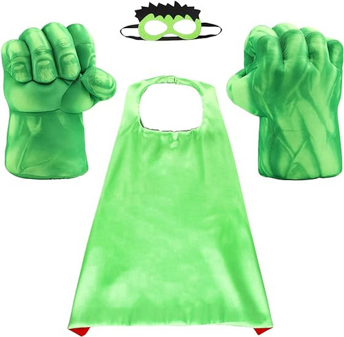 Superhero Cape Plush Hands Fists Gloves Halloween Costume Se