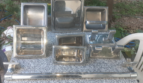 Accesorios De Baño Aluminio Usado Plateado (Usado)