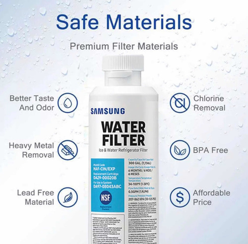 Imagen 4 de 10 de Filtro De Agua Para Neveras Samsung Da-2900020b