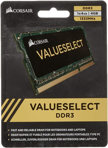 Memoria Ram Corsair 4gb Ddr3 1333mhz So-dimm (open Box)