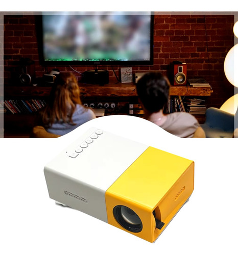 Mini Proyector Portatil Tik Tok Lcd Color Amarillo Amarillo