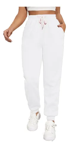 Pantalon Blanco Algodon Mujer