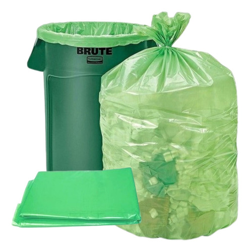 Bolsa Residuo Consorcio Basura Verde Recicla 80x110 X300u