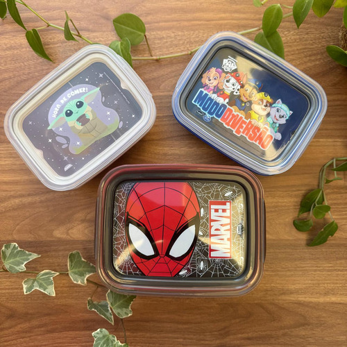Marmita Hermética Infantil Com Divisória Bpa Free Disney Cor Vingadores