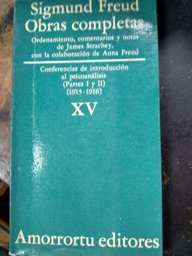 Tomo Xv Obras Completas De Freud, Amorrortu