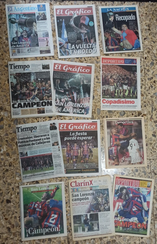 Coleccion Diarios Historicos San Lorenzo De Almagro Campeon