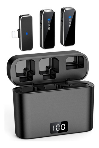Microfone Lavalier Sem Fio Com Display