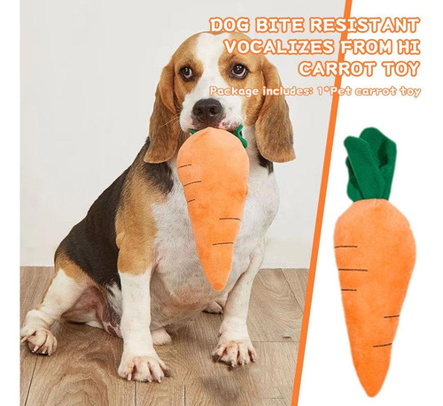 Juguete Calmante Para Perros Con Forma De Zanahoria, De Pelu