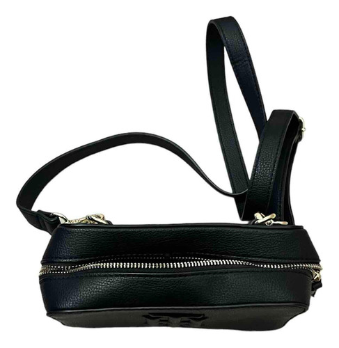 Cartera Bandolera Tommy Hilfiger Negra Original Negro Liso Oro Negro