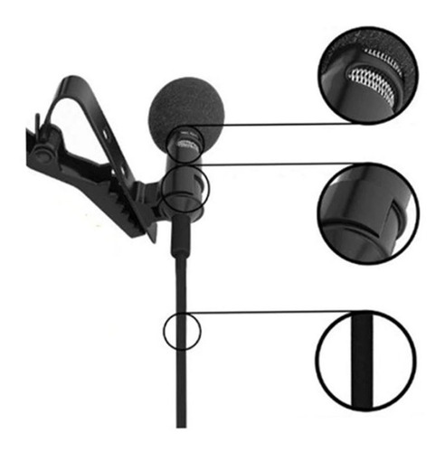 Imagen 3 de 8 de Microfono Solapa Cavalier Clip 3.5mm