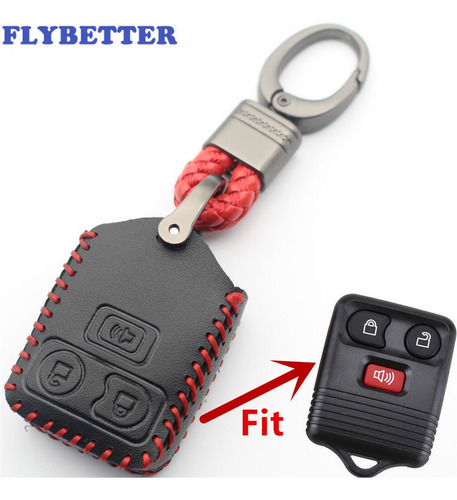 Funda De Piel For Llave Remota De 3 Botones For Ford Esca