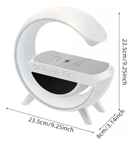 Parlante Bluetooth Bt3401 Radio Carga Inalambrica Blanco