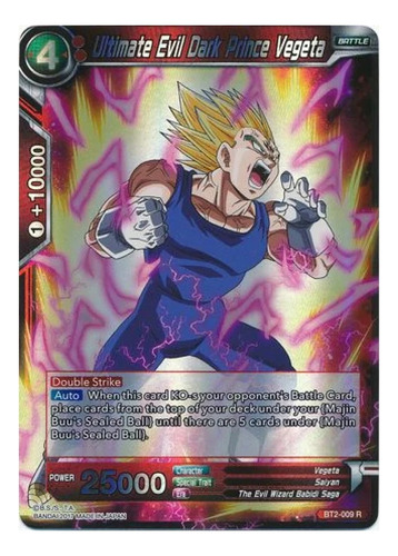 Cartas Dragon Ball Ultimate Dark Vegeta Holo Darkside Tcg