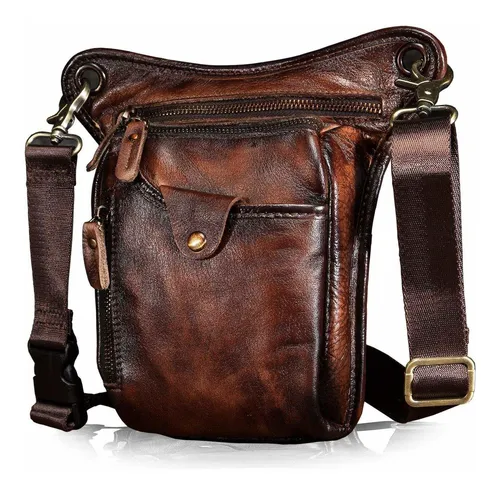 Bolso de pierna online para moto cuero
