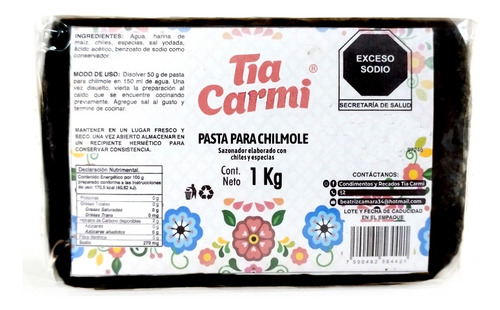 Pasta Para Chilmole 1kg Tia Carmi