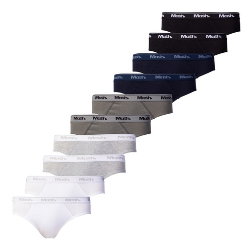 Kit 10 Cuecas Mash Slip 010.04d