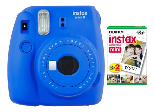 Cámara Instantánea Fujifilm Instax Mini 9 (azul Cobalto) Con