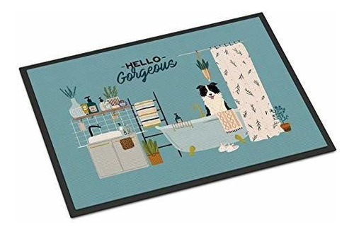 Caroline's Treasures - Border Collie En Bañera, Interior O E