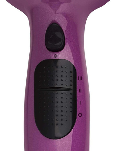 Secadora de cabello Revlon Essentials Control de frizz RVDR773 violeta y negra 110V