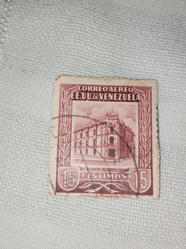 Estampilla Postal De Colección Ee.uu De Venezuela 15 Cent.