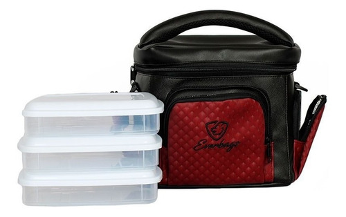 Imagem 4 de 9 de Bolsa Térmica Fitness Bag Lancheira Funcional Marmita Vinho